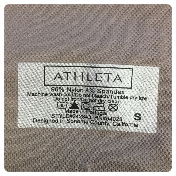 ATHLETA COBBLESTONE GREY SHIMMER STRIPE TIGHTS - Picture 6 of 6